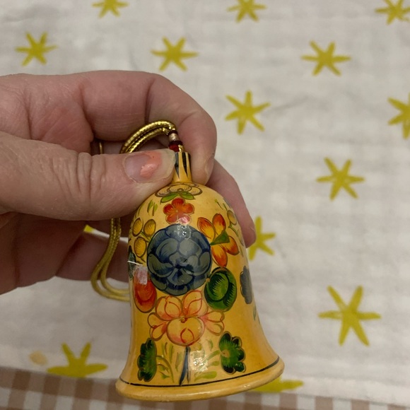 Multicolor Floral Bell Ornament - Picture 2 of 7